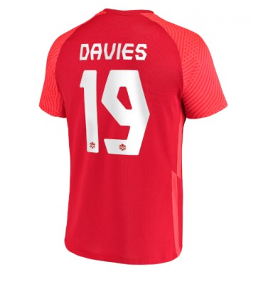 Kanada Alphonso Davies #19 Koszulka Podstawowych MŚ 2022 Krótki Rękaw